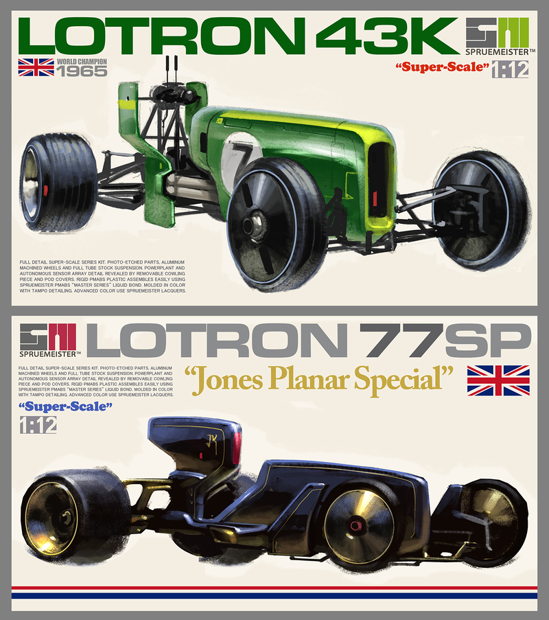Illustration for article titled These Alternate-Universe Autonomous F1 Model Kits Are The Best Thing Ever